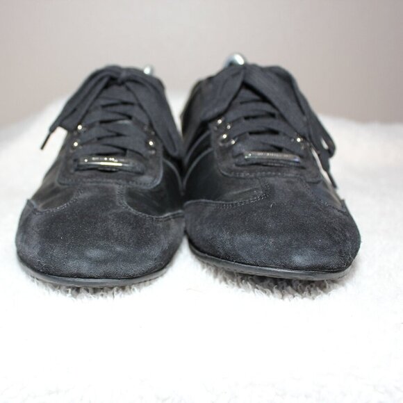 Allesandro Dell'Acqua Mens Black Leather Suede Low Trainers Shoes Size EU42 - Picture 4 of 13